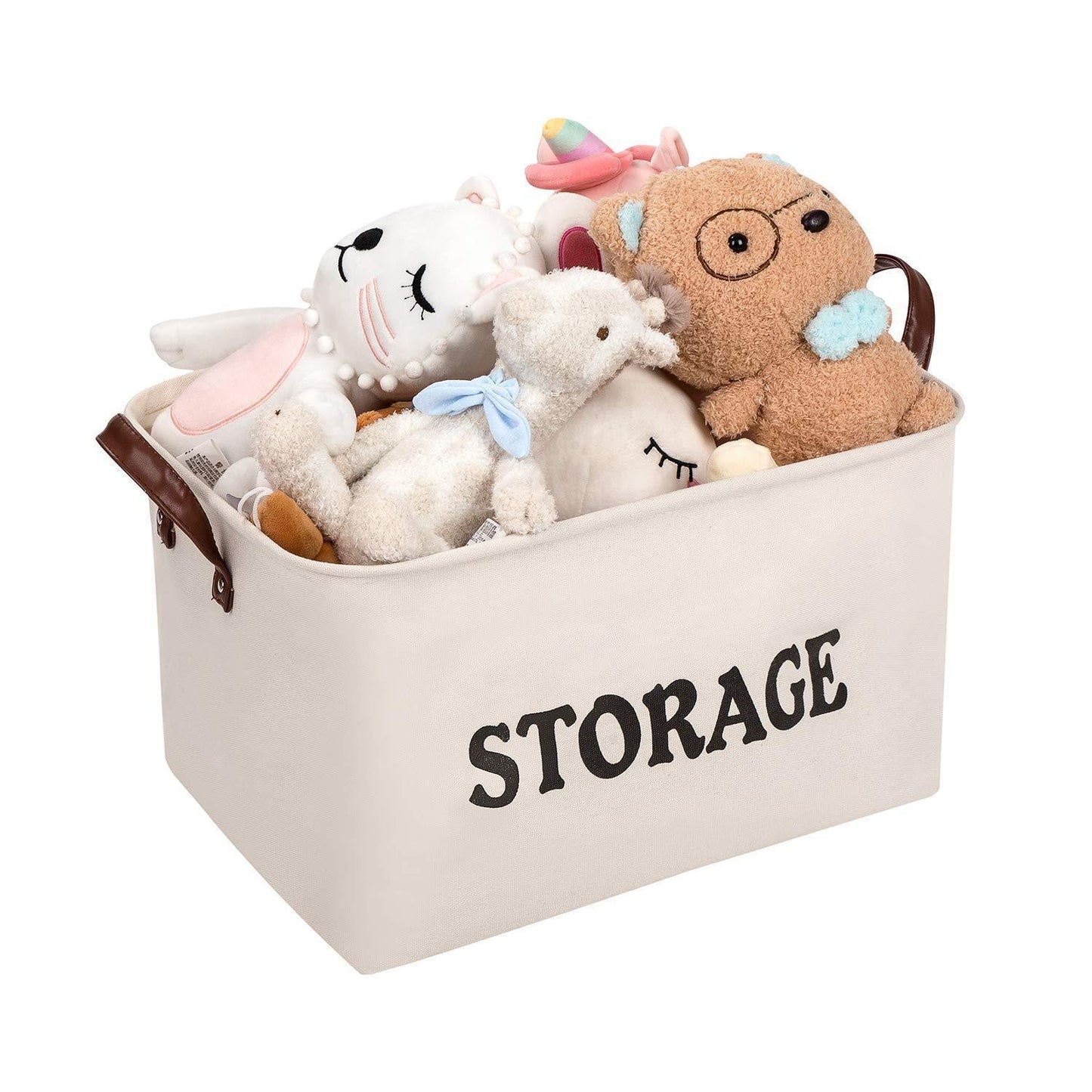 Cheap shinytime storage baskets bins large organizer toy laundry storage basket for kids pets home living room closet beige 2pcs