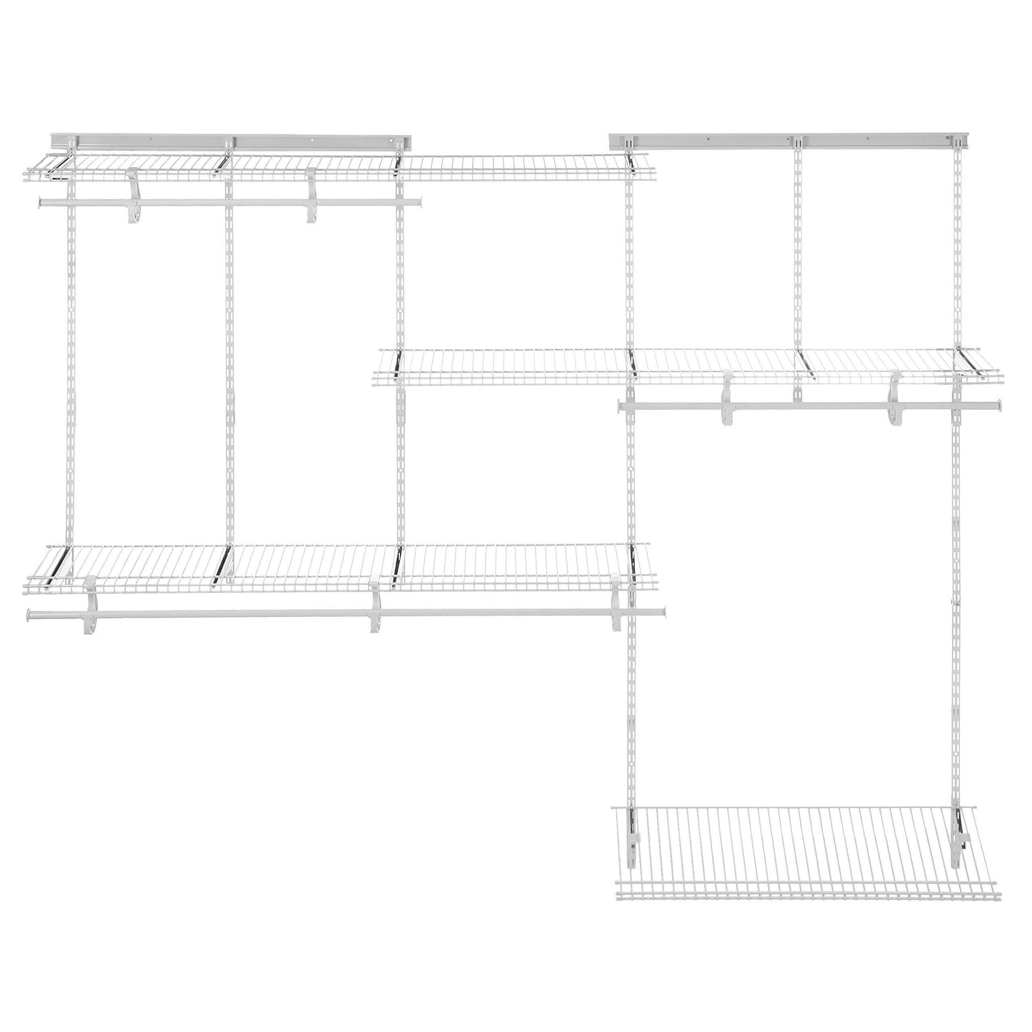 Storage organizer closetmaid 22875 shelftrack 5ft to 8ft adjustable closet organizer kit white