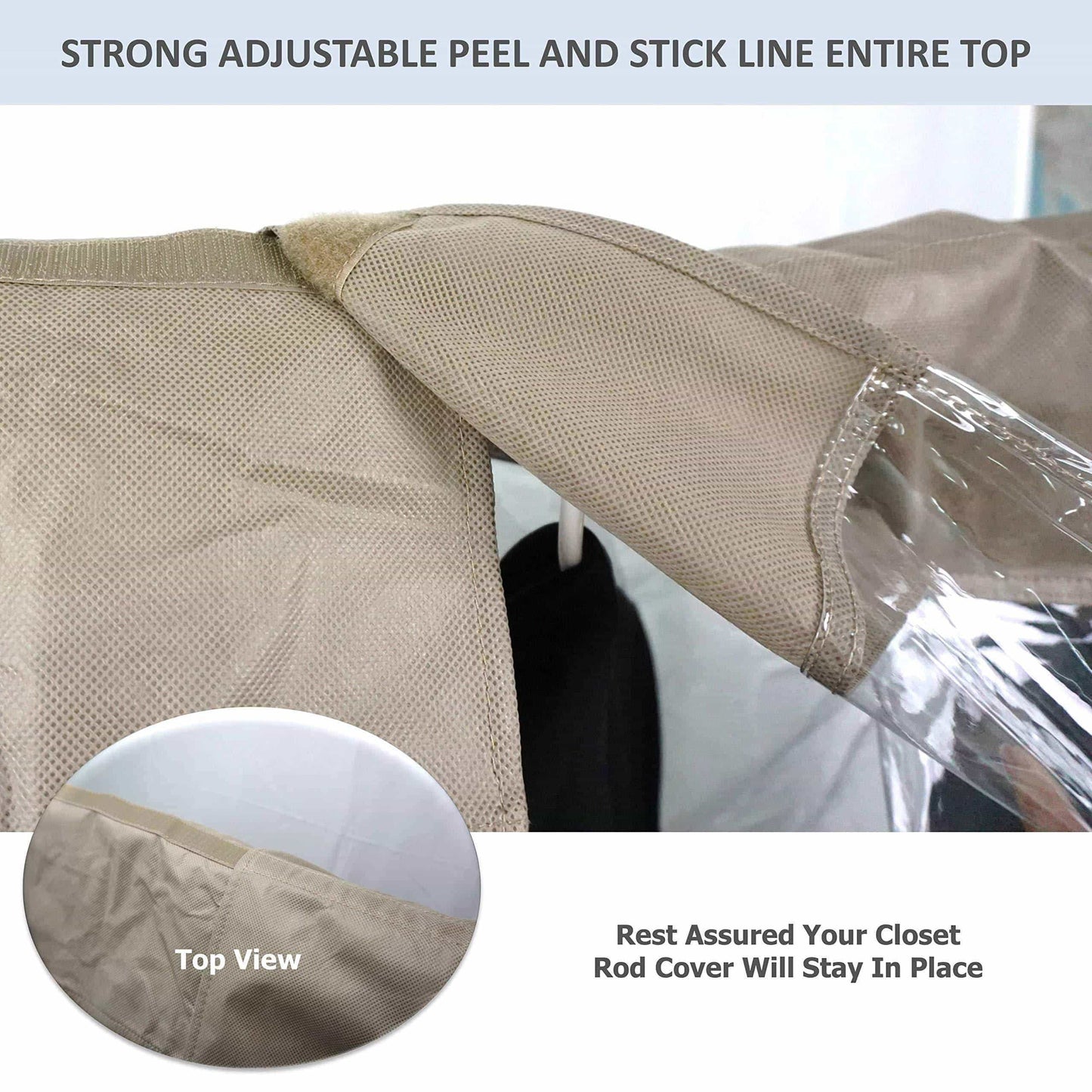 Select nice garment cover for closet rod and portable clothing rack shoulder dust cover protect your wardrobe in style adjustable to fit 20 to 36 long 6 pack
