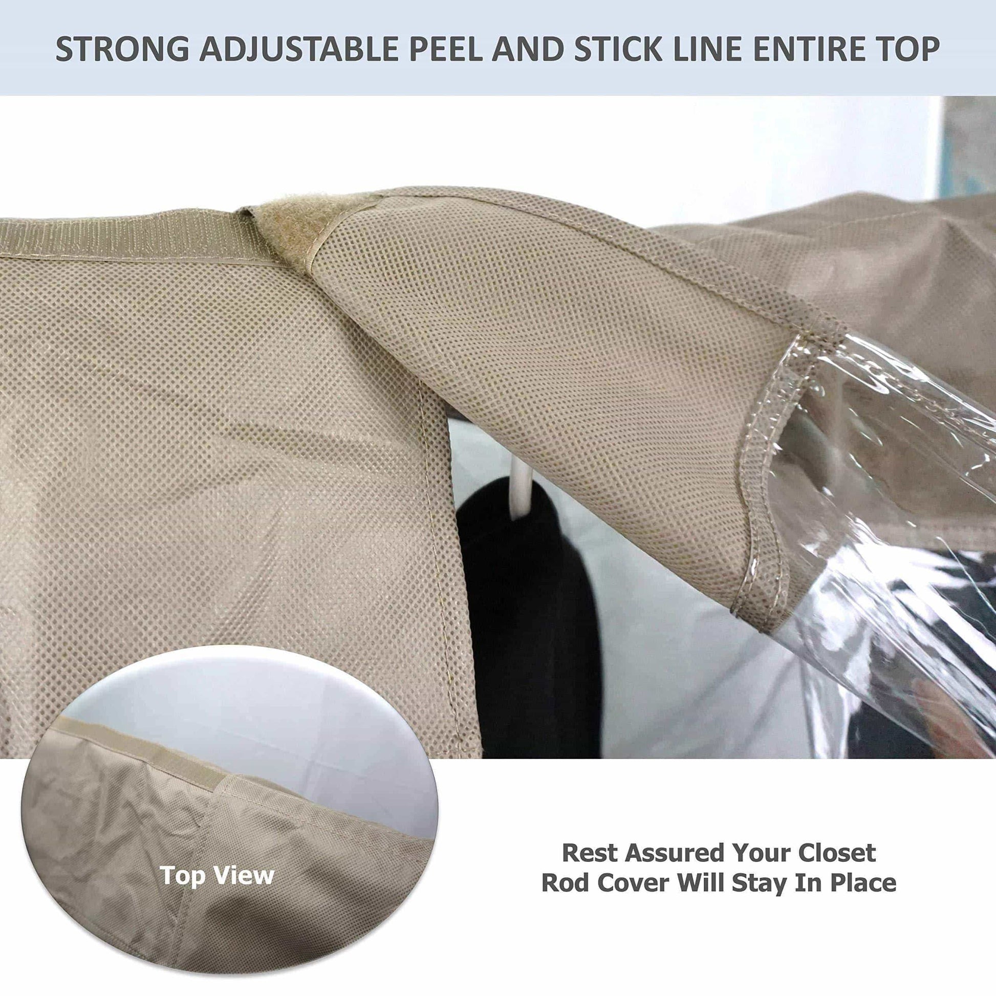 Select nice garment cover for closet rod and portable clothing rack shoulder dust cover protect your wardrobe in style adjustable to fit 20 to 36 long 6 pack