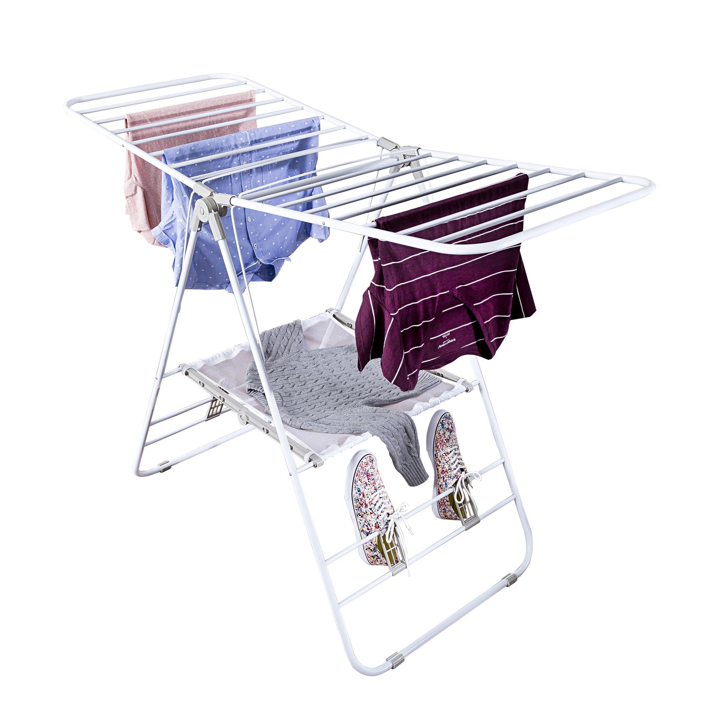 Heavy-Duty Gullwing Clothes Drying Rack