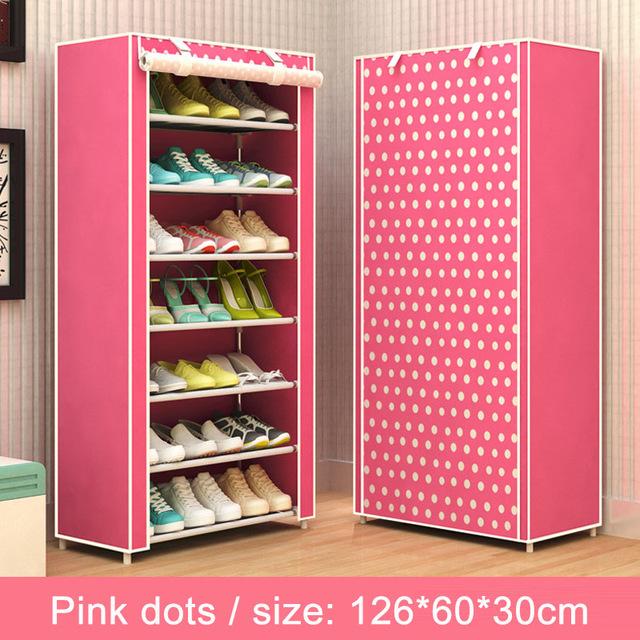 8-Layer 7-grid fashion art simple non-woven shoes organizer shoes cabinet shoes closet multi-function super storage shoes rack