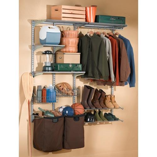 Products Storability Wall w/ 2 Storage/Recycle Bags, Shoe Racks &amp; Clothes Hanger